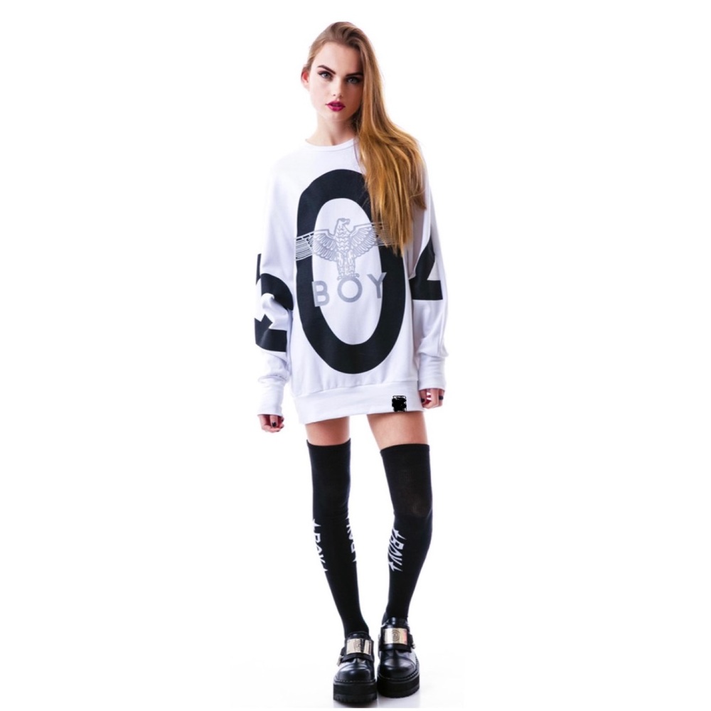 BOY LONDON White Eagle Sweatshirt Pullover Unisex